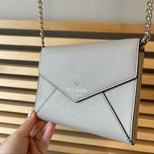 Kate Spade Small Crossbody Wallet Purse Taupe